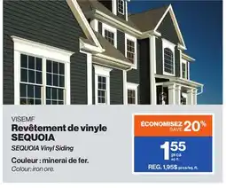 Patrick Morin SEQUOIA Vinyl Siding offer
