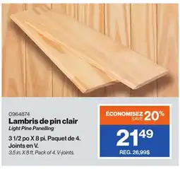 Patrick Morin Light Pine Panelling offer