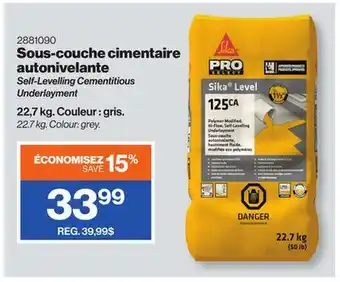 Patrick Morin Self-Levelling Cementitious Underlayment offer
