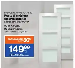 Patrick Morin Shaker-Style Interior Door offer