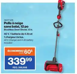 Patrick Morin Brushless Snow Shovel, 12 in offer