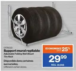 Patrick Morin Support mural repliable Adjustable Folding Wall-Mount Tire Rack offer