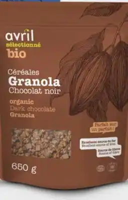 Avril granola au chocolat noir bio offer
