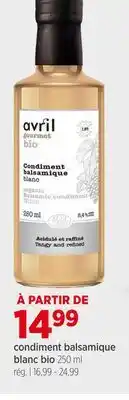 Avril Condiment balsamique blanc bio offer