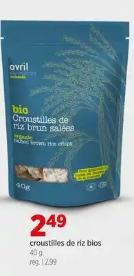 Avril Croustilles de riz bios offer