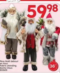 Rossy Fabric standing Santa Claus offer