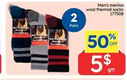 Rossy Men's merino wool thermal socks offer