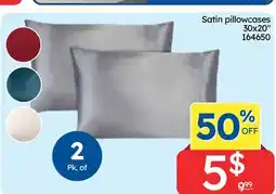 Rossy Satin pillowcases offer