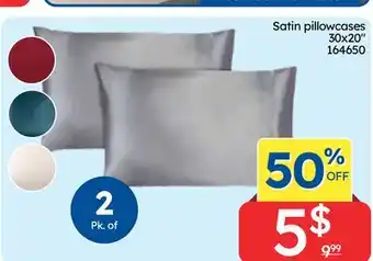 Rossy Satin pillowcases offer