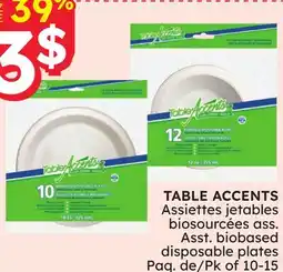 Rossy TABLE ACCENTS Asst. biobased disposable plates offer