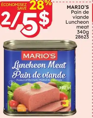 Rossy MARIO'S Pain de viande Luncheon meat 340g 28623 offer