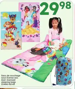 Rossy Asst. licensed sleeping bags offer