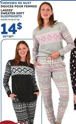 Rossy LADIES' SWEATER SOFT SLEEPSHIRTS offer