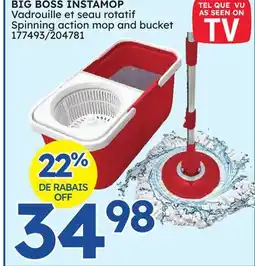 Rossy BIG BOSS INSTAMOP Spinning action mop and bucket offer