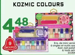Rossy KOZMIC COLOURS Asst nail polish & tools sets offer