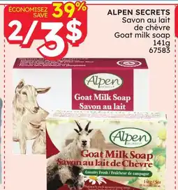 Rossy ALPEN SECRETS Goat milk soap offer