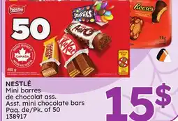 Rossy Asst. mini chocolate bars offer