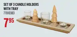 Canac Set of 3 candle holders with tray offer
