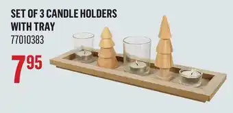 Canac Set of 3 candle holders with tray offer