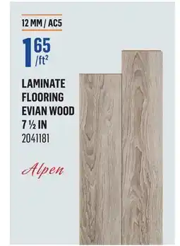Canac Alpen Laminate Flooring offer