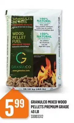 Canac Granulco Mixed Wood Pellets Premium Grade 40 lb offer