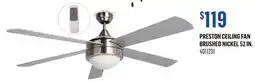 Canac Preston Ceiling Fan Brushed Nickel 52in offer