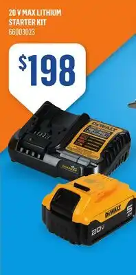 Canac DEWALT 20 V MAX Lithium Starter Kit offer