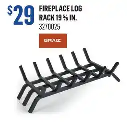 Canac BRAIZ Fireplace Log Rack 195/8in offer