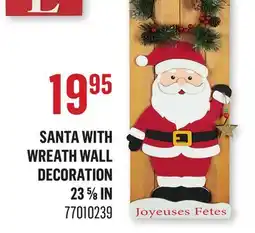 Canac Santa with Wreath Wall Decoration 23 5/8 in offer