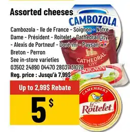 Mayrand Cambozola Assorted cheeses offer