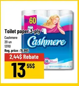 Mayrand Cashmere 3 Ply Toilet Paper 20 un offer