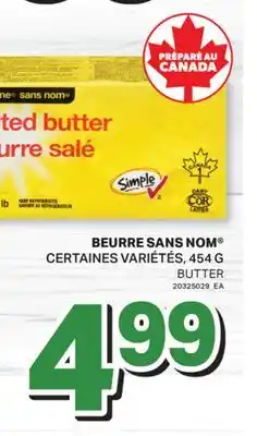 L'Intermarché BEURRE SANS NOM | BUTTER, 454 G offer