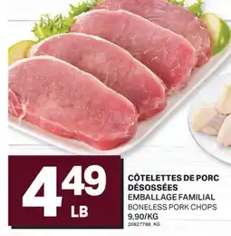 L'Intermarché CÔTELETTES DE PORC DÉSOSSÉES | BONELESS PORK CHOPS offer