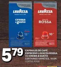 L'Intermarché CAPSULES DE CAFÉ ESPRESSO ROSSA OU CREMA & GUSTO │ COFFEE PODS, 10 UN offer