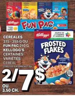 L'Intermarché CÉRÉALES 315 - 355G OU FUN PAC 210 G KELLOGG'S offer