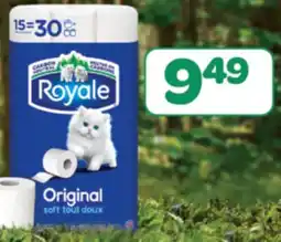 L'Intermarché PAPIER HYGIÉNIQUE ROYALE ORIGINAL OU VELOUR 15=30 ROULEAUX offer