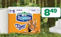 L'Intermarché ESSUIE-TOUT ROYALE TIGER TOWEL | TIGER TOWEL , 3=6 & 2=6 rouleaux en demi-feuilles offer