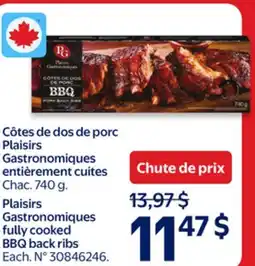 Walmart Plaisirs Gastronomiques fully cooked BBQ back ribs offer
