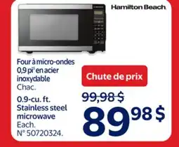 Walmart 0.9-cu.ft. Stainless steel microwave o offer