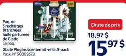 Walmart Glade Pluglns scented oil refills 5-pack offer