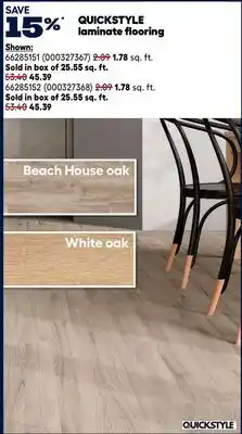 RONA QUICKSTYLE laminate flooring offer