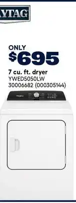 RONA 7 cu. ft. dryer offer