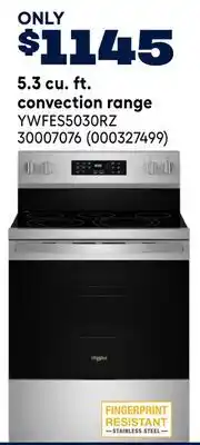 RONA SAMSUNG 5.3 cu. ft. convection range offer