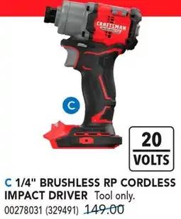 RONA C 1/4 BRUSHLESS RP CORDLESS IMPACT DRIVER offer