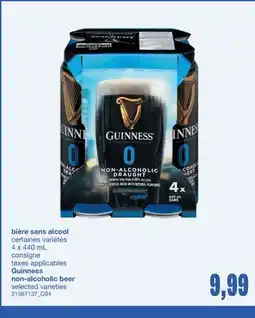 Wholesale Club BIÈRE SANS ALCOOL, 4 x 440 mL offer