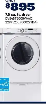 RONA SAMSUNG 7.5 cu. ft. dryer offer