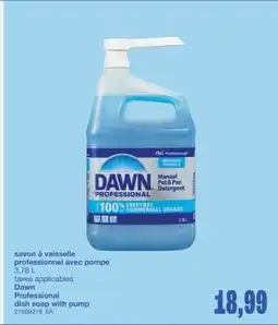 Wholesale Club SAVON À VAISSELLE PROFESSIONNEL AVEC POMPE DAWN, 3,78 L offer