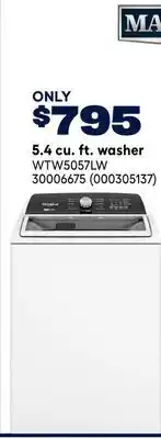 RONA MAYTAG 5.4 cu. ft. washer offer