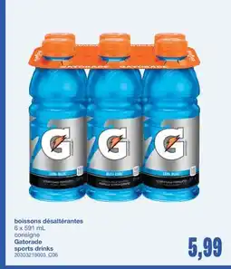 Wholesale Club BOISSONS DÉSALTÉRANTES, 6 X 591 ML offer