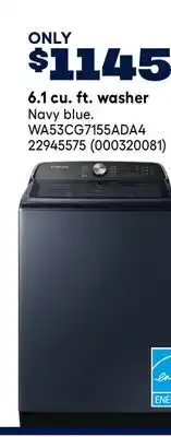 RONA SAMSUNG 6.1 cu. ft. washer offer